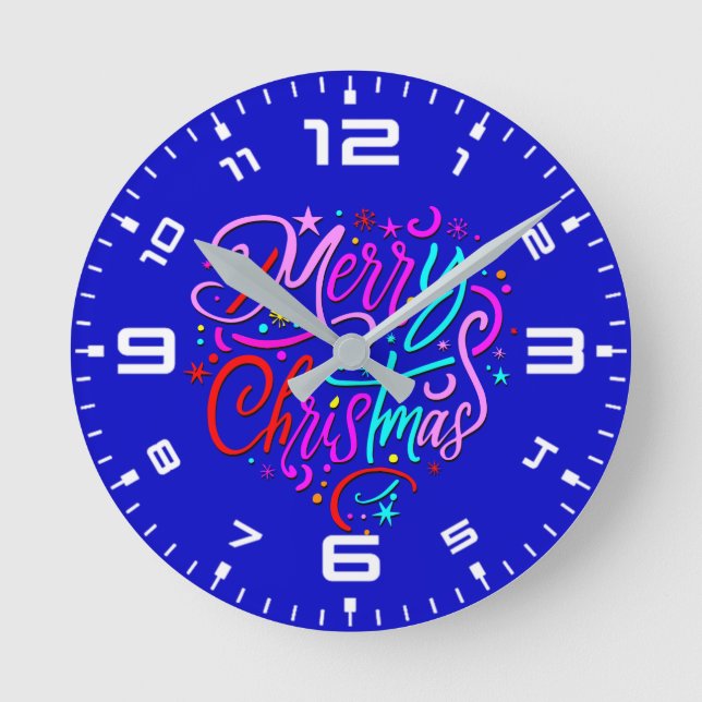 Merry Christmas-83167 Round Clock (Front)