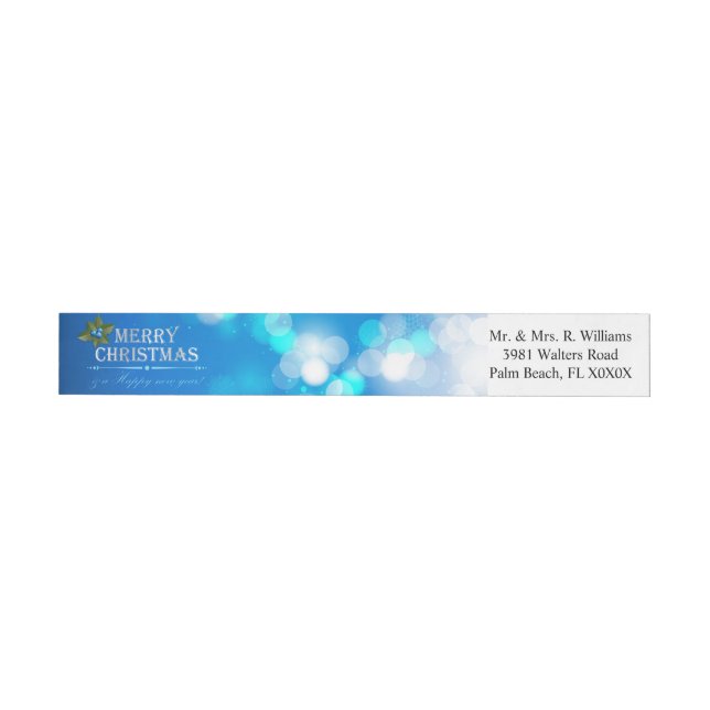 Merry Christmas 87 Wraparound Address Label (Individual)