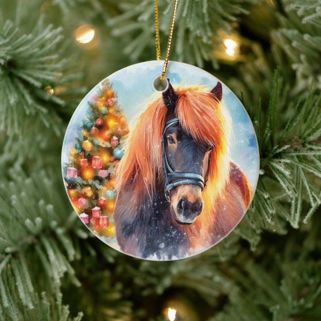 Merry Christmas - 9 Ceramic Tree Decoration (Tree)