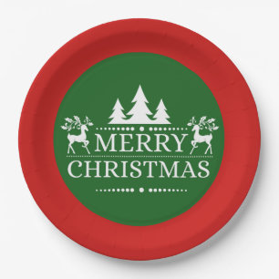 Merry Christmas 9" Paper Plates