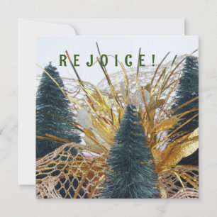 MERRY CHRISTMAS A CHILD IS BORN TREES  HOLIDAY CARD
