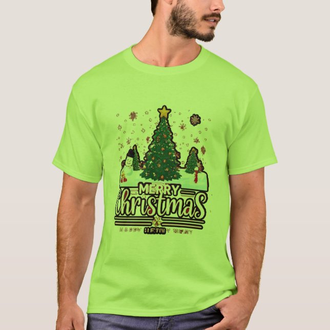 "Merry Christmas: A Festive Fashion Spectacle" T-Shirt (Front)