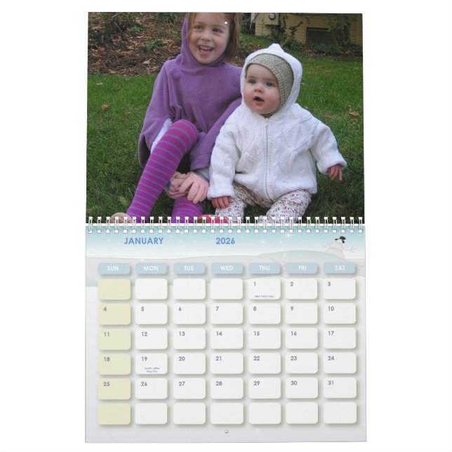 Merry Christmas & A Happy New Year! Calendar (Jan 2026)