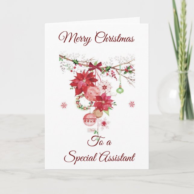 MERRY CHRISTMAS *A SPECIAL ASSISTANT* HOLIDAY CARD (Front)