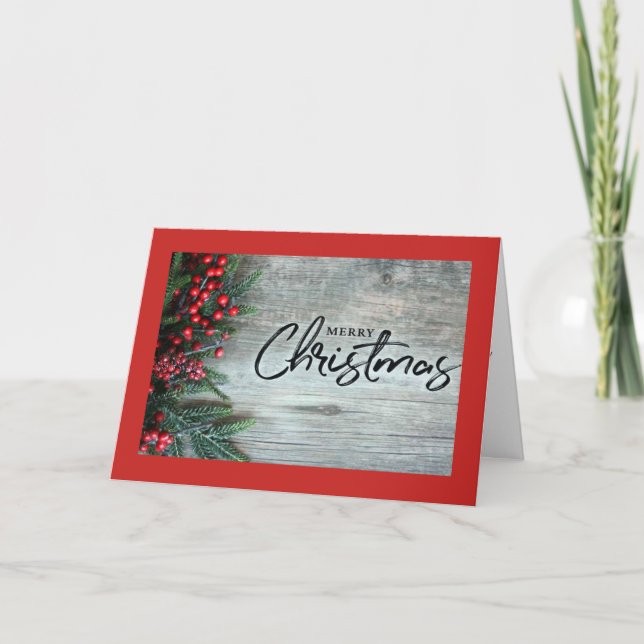 MERRY CHRISTMAS & A VERY HAPPY NEW YEAR HOLIDAY CARD (Front)