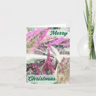 Merry Christmas Abstract Nostalgic Holiday Greetin Card