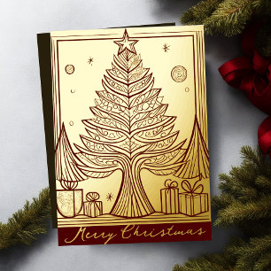 Merry Christmas Abstract Tree Theme Illustration