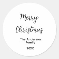 Merry Christmas add family name year text custom e