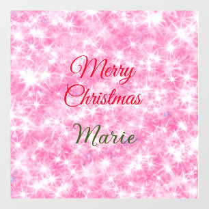 Merry Christmas add name red sparkle glitter holid