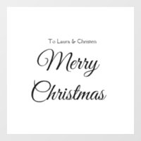 Merry Christmas add name text custom family gift