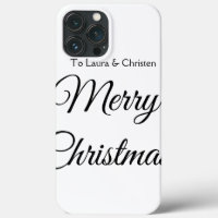Merry Christmas add name text custom family gift