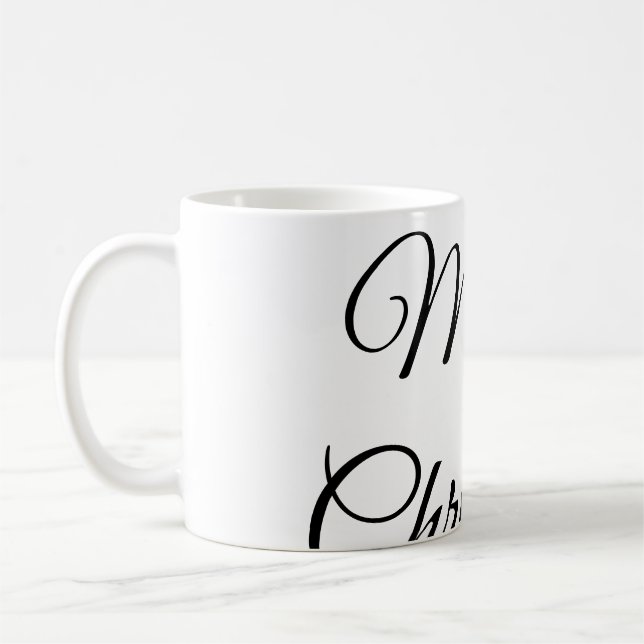 Merry Christmas add name text custom family gift Coffee Mug (Left)