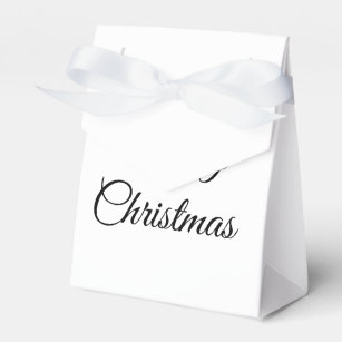 Merry Christmas add name text custom family gift Favour Box