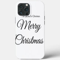 Merry Christmas add name text custom family gift