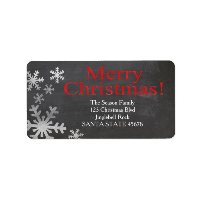 Merry Christmas address Label (Front)