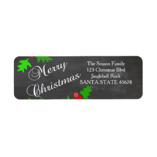 Merry Christmas address Label