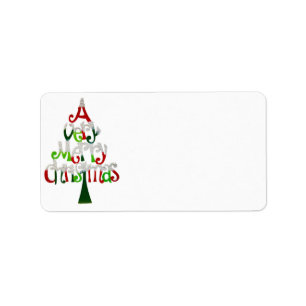 Merry Christmas Address Label