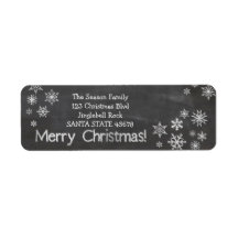 Merry Christmas address Label
