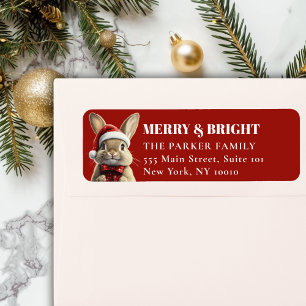 MERRY Christmas! Adorable, Rabbit, Santa Hat