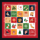 Merry Christmas Advent Calendar Poinsettia Red Poster<br><div class="desc">Countdown to Christmas advent calendar poster for you and your loved ones.</div>