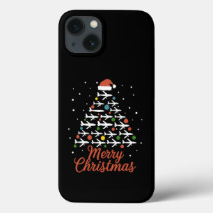 Merry Christmas Aeroplane Tree Vacation iPhone 13 Case