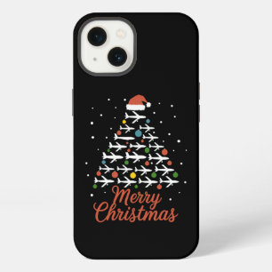Merry Christmas Aeroplane Tree Vacation iPhone 13 Case