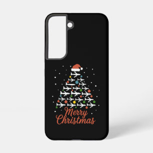 Merry Christmas Aeroplane Tree Vacation Samsung Galaxy Case