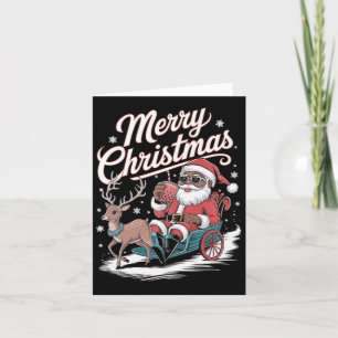 Merry Christmas African American Kwanzaa Santa Cla Card