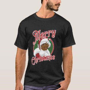 Merry Christmas African American Santa Black Mrs C T-Shirt