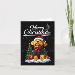 Merry Christmas Airedale Terrier Santa Hat Dog Lov Card