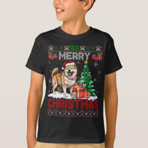 Merry Christmas Akita Dog Lovers Family Ugly Xmas  T-Shirt