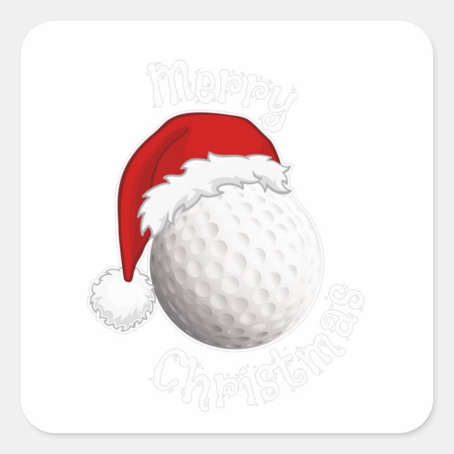Merry Christmas all Golf fans and golf players Square Sticker (Front)