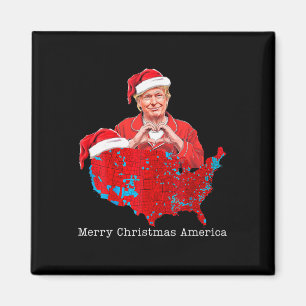 Merry Christmas America Donald Trump Coverage Xmas Magnet