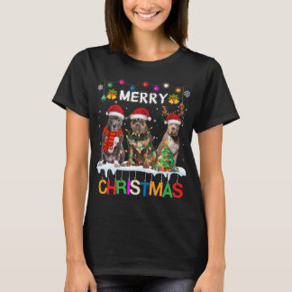 Merry Christmas American Bully Santa Christmas Tre T-Shirt