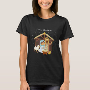 Merry Christmas &amp; Nativity Scene Christian Fai T-Shirt