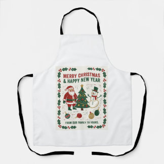 Merry Christmas and a Happy New Year Apron