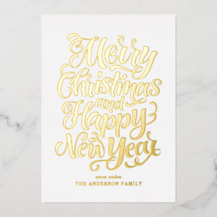 Merry Christmas and a Happy New Year Calligraphy