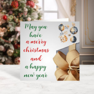 Merry christmas and a happy new year card