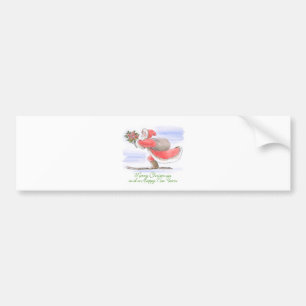 Merry Christmas and a Happy New Year Cards Bumper Sticker