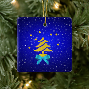 Merry Christmas and a Happy New Year! Ceramic Ornament