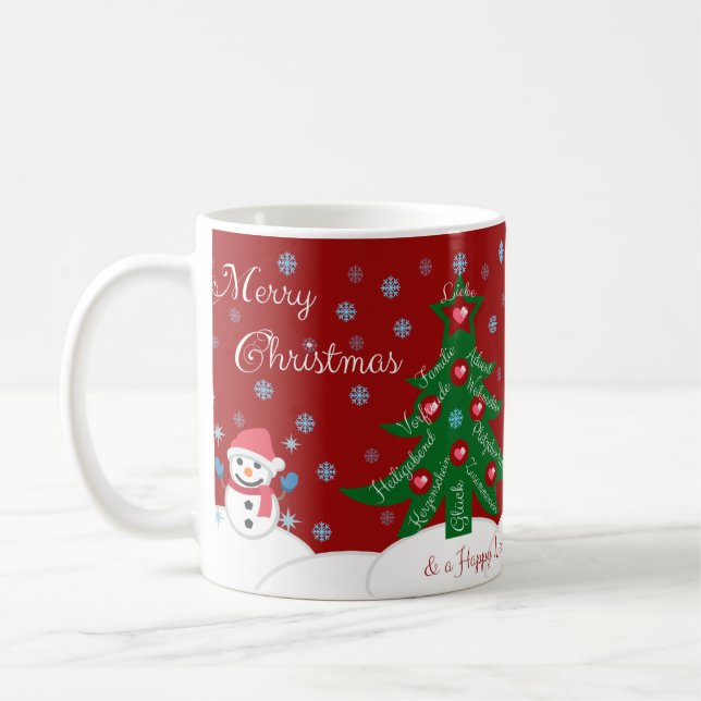 Merry Christmas and a happy new year! Coffee Mug (Left)