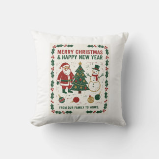 Merry Christmas and a Happy New Year Cushion