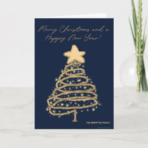 Merry Christmas and a Happy new year. Customisable Holiday Card