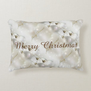 Merry Christmas and a Happy New Year Decorative Cushion
