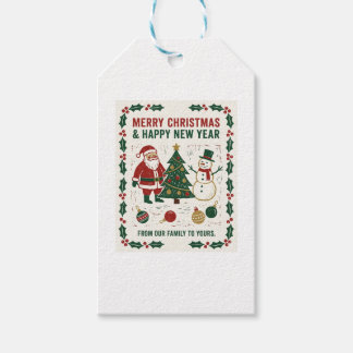 Merry Christmas and a Happy New Year Gift Tags