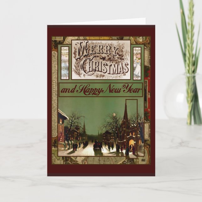 Merry Christmas And A Happy New Year Holiday Card (Front)