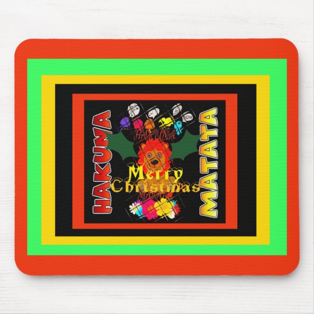 Merry Christmas and a Happy New Year Mouse Pad (Front)