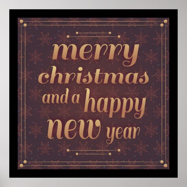 MERRY CHRISTMAS AND A HAPPY NEW YEAR POSTER (Front)
