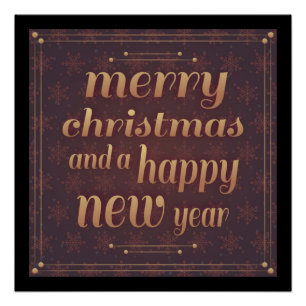 MERRY CHRISTMAS AND A HAPPY NEW YEAR POSTER