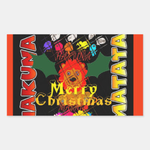 Merry Christmas and a Happy New Year Rectangular Sticker